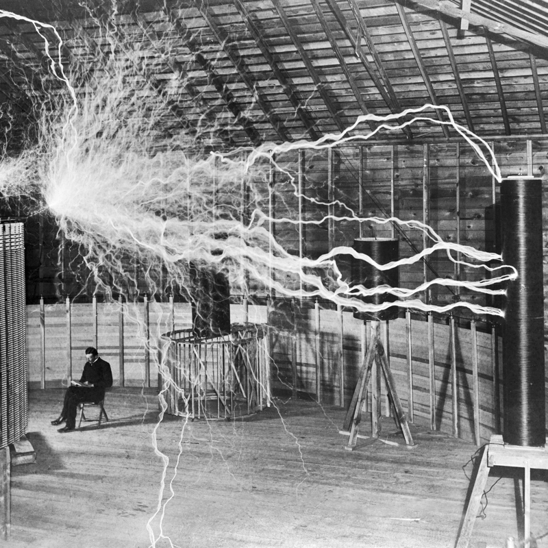 Nikola Tesla, With His Equipment EDIT